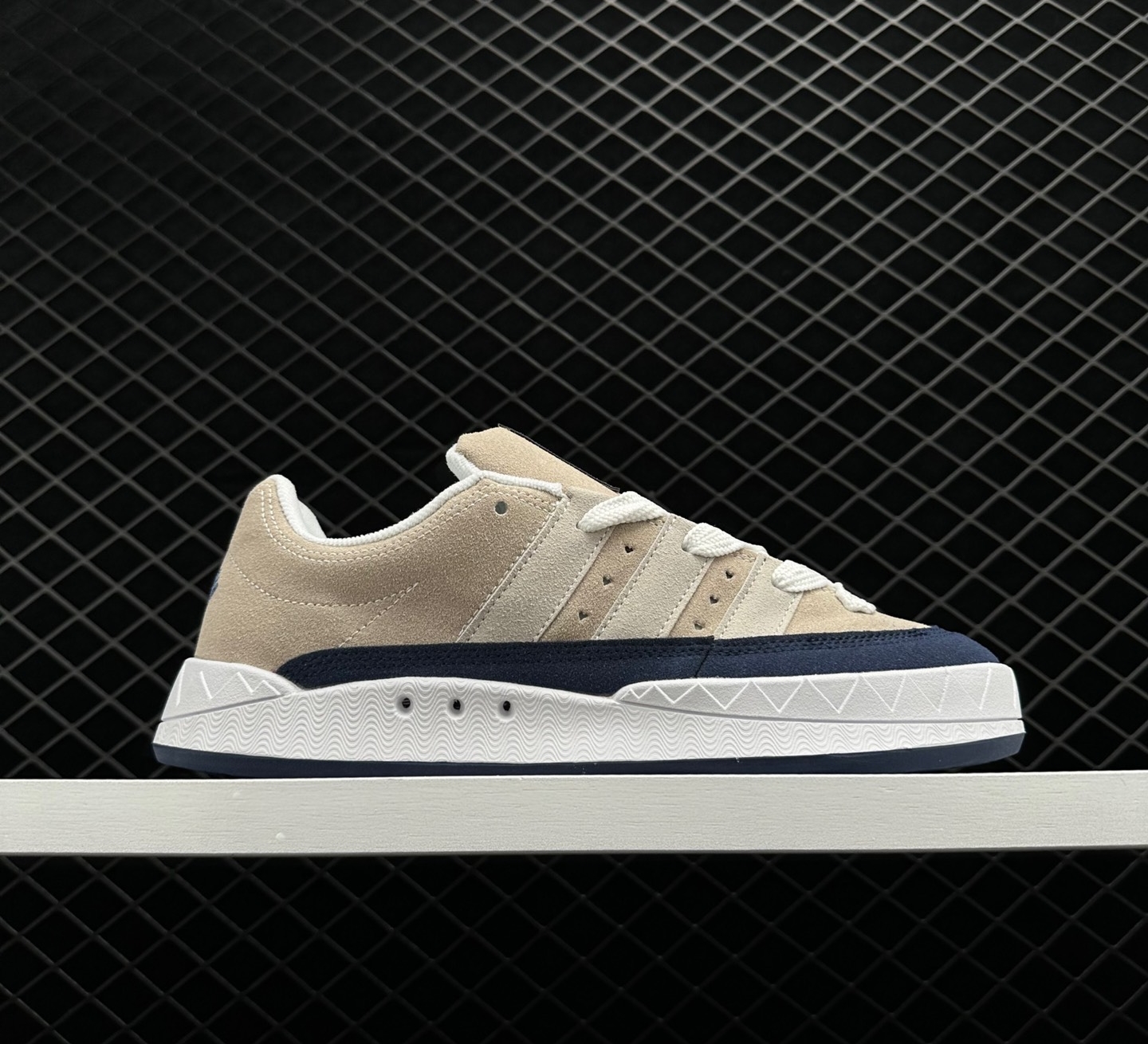 Adidas Adimatic x Human Made Gray Navy Off-White Skate Shoes - Premium Style for Skaters