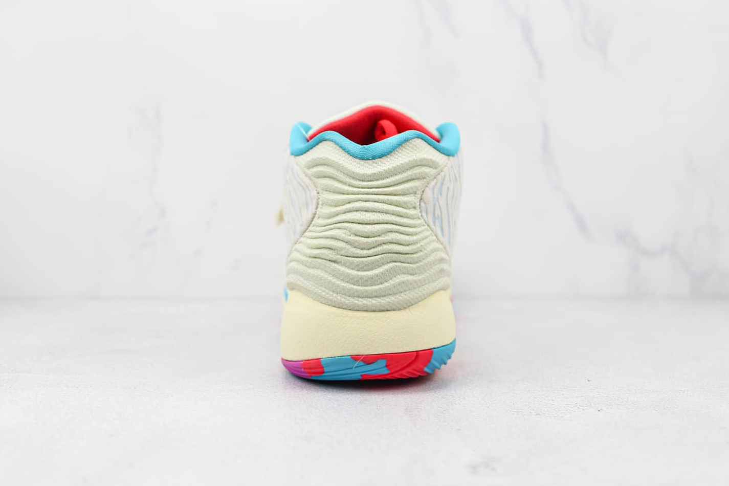Nike KD 14 EP White Aqua Blue Multi-Color Basketball Shoes CZ0170-700