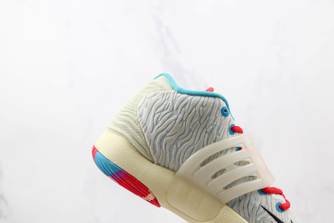 Nike KD 14 EP White Aqua Blue Multi-Color Basketball Shoes CZ0170-700