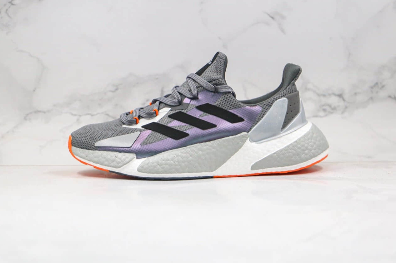 Adidas X9000l4 Colorblock Shock Absorption Sports Sneaker - Gray/White/Red