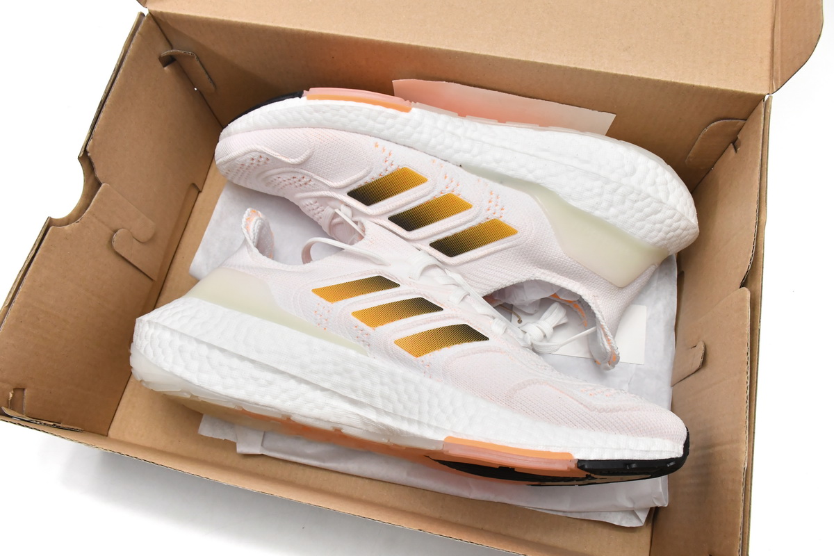 Adidas UltraBoost 22 Heat.RDY 'White Flash Orange' GZ0129 - High-Performance Running Shoes Adidas UltraBoost 22 Heat.RDY 'White Flash Orange' GZ0129 - High-Performance Running Shoes
