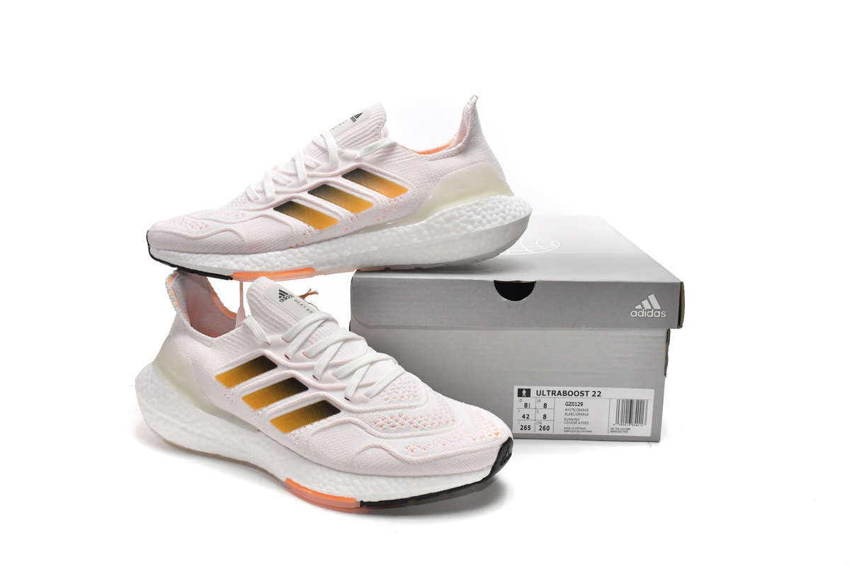 Adidas UltraBoost 22 Heat.RDY 'White Flash Orange' GZ0129 - High-Performance Running Shoes Adidas UltraBoost 22 Heat.RDY 'White Flash Orange' GZ0129 - High-Performance Running Shoes