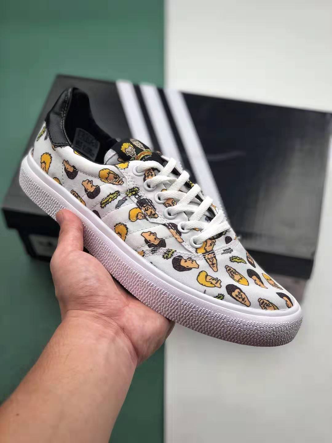 Adidas Beavis and Butthead x 3MC Vulc Cloud White F35088 | Limited Edition Collaboration Footwear