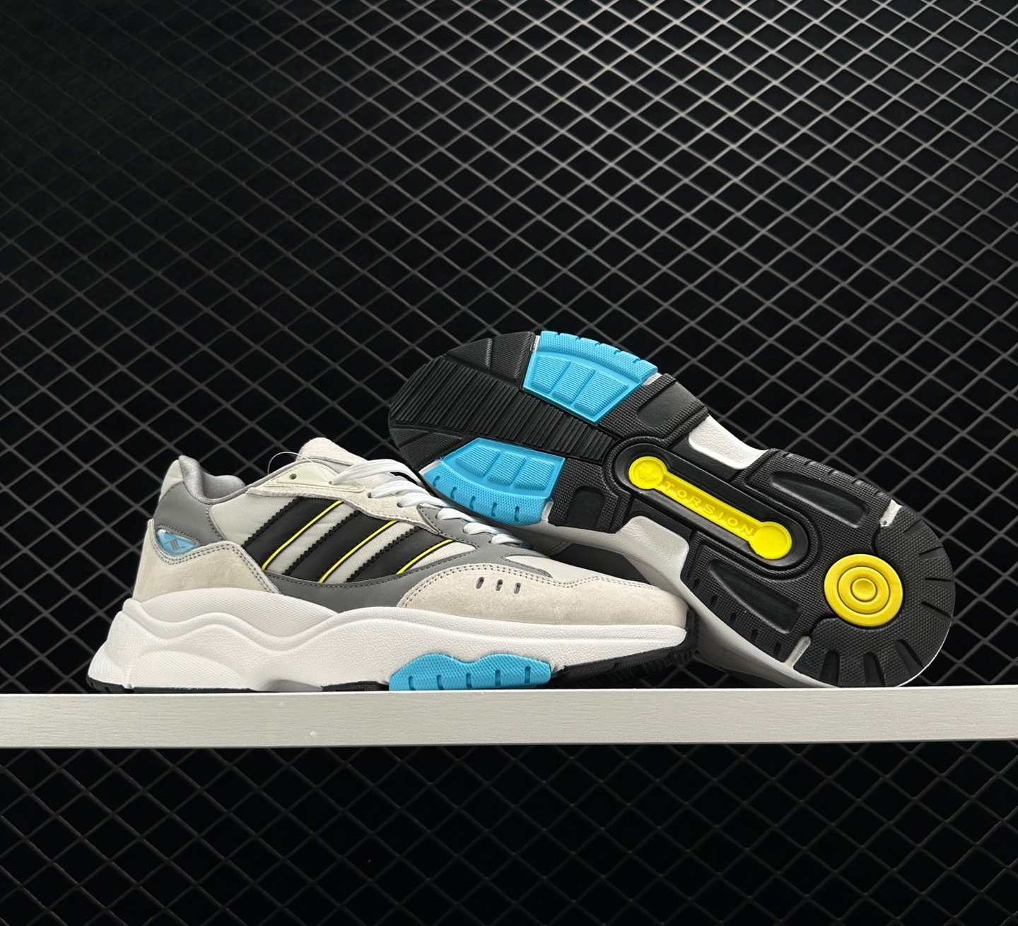 Adidas Originals Retropy F90: Dark Grey/Yellow/Black Stylish Sneakers Adidas Originals Retropy F90: Dark Grey/Yellow/Black Stylish Sneakers