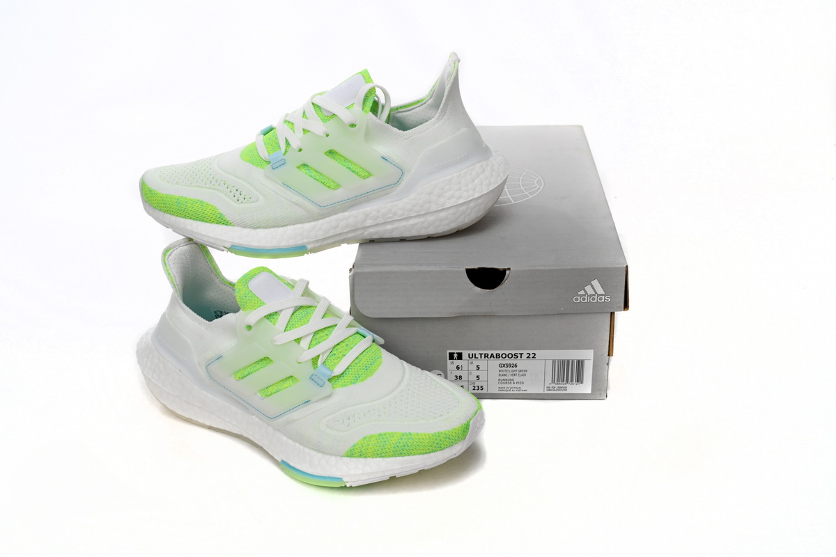 Adidas Ultra Boost 22 White Green GX5926 - Lightweight and Responsive Footwear Adidas Ultra Boost 22 White Green GX5926 - Lightweight and Responsive Footwear