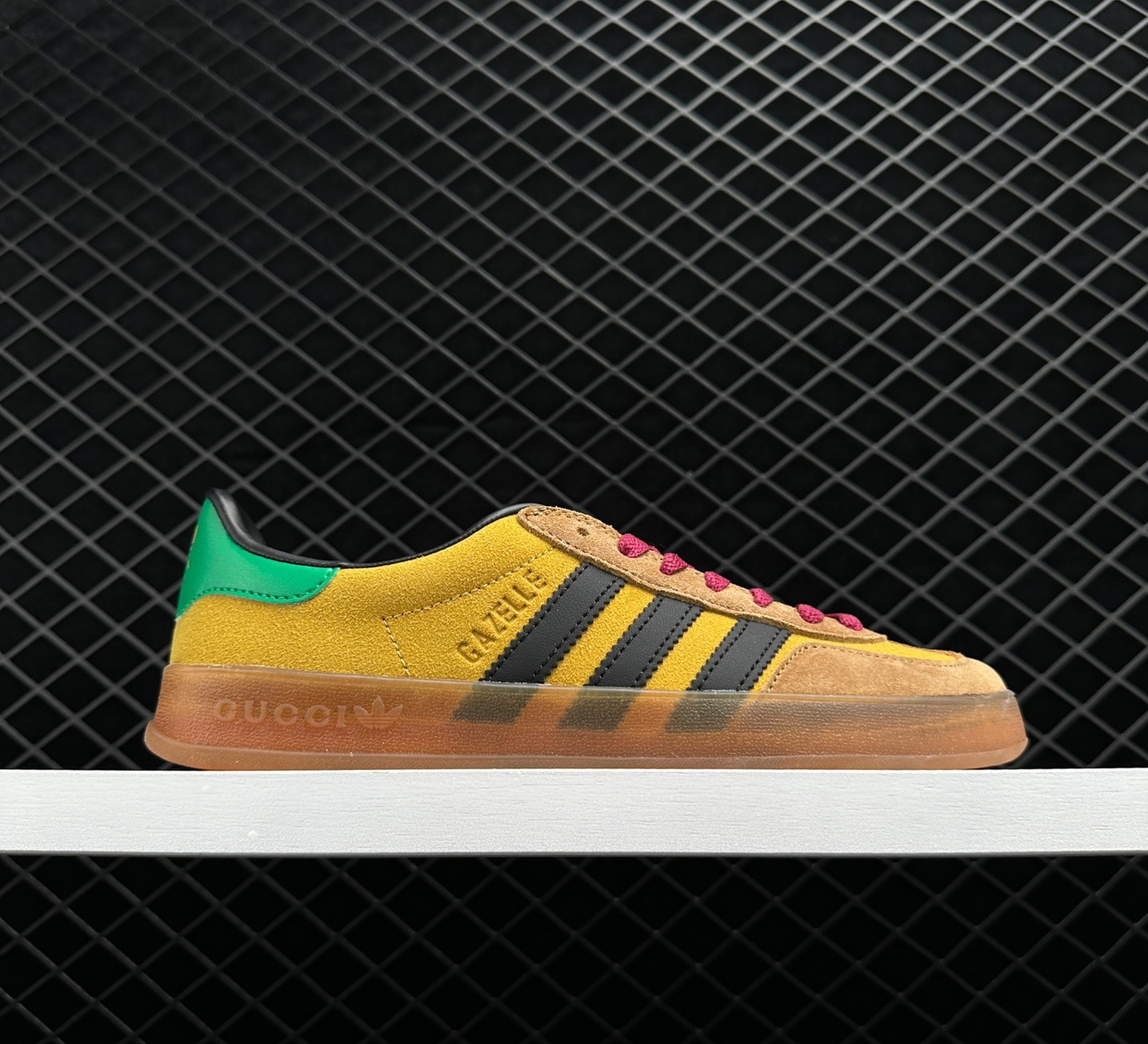 Adidas x Gucci Gazelle Yellow Velvet Green 707848 FAAQY - Shop Now!