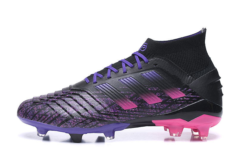 Adidas Predator 19+ Firm Ground Boots Black Pink Blue - Superior Performance & Style Adidas Predator 19+ Firm Ground Boots Black Pink Blue - Superior Performance & Style