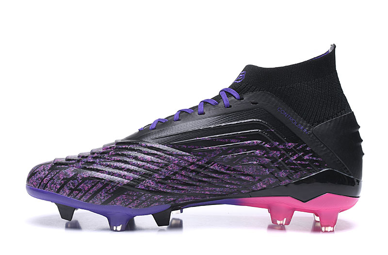 Adidas Predator 19+ Firm Ground Boots Black Pink Blue - Superior Performance & Style Adidas Predator 19+ Firm Ground Boots Black Pink Blue - Superior Performance & Style