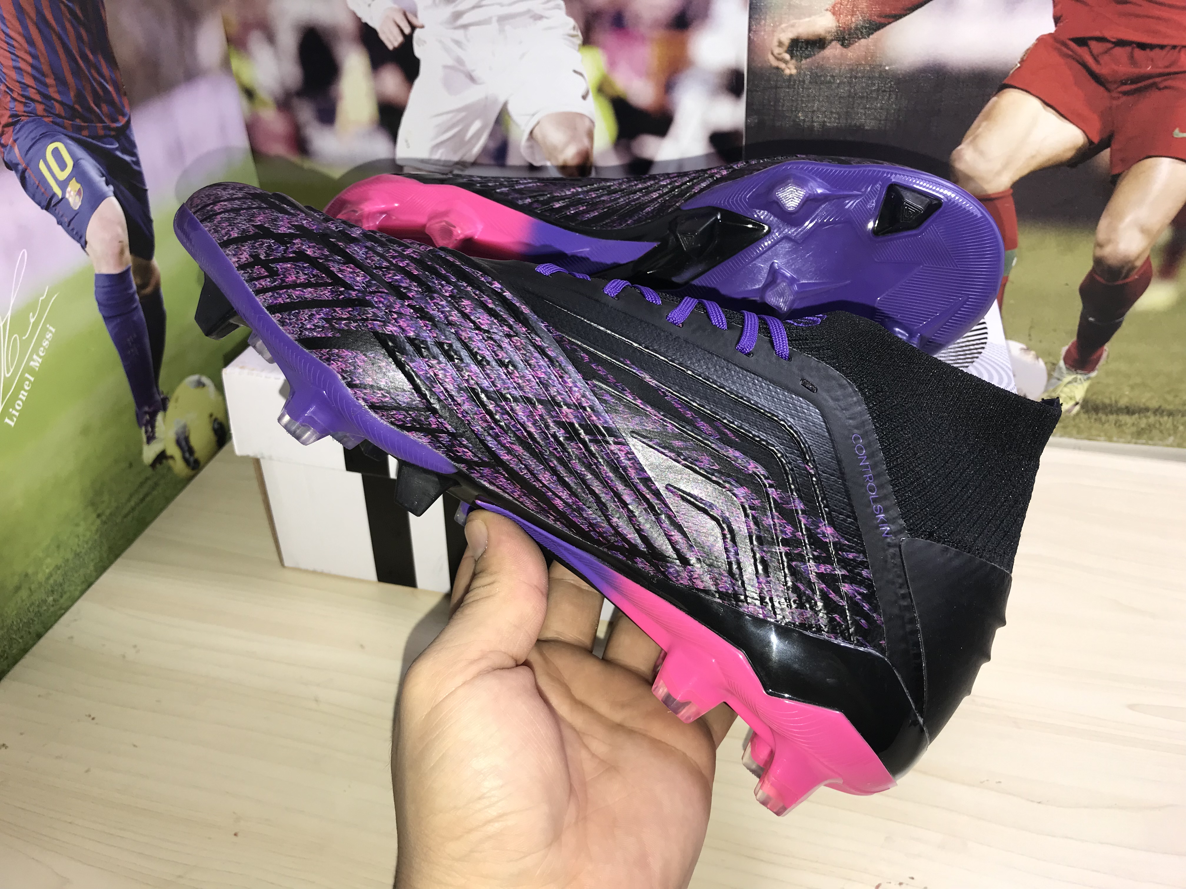 Adidas Predator 19+ Firm Ground Boots Black Pink Blue - Superior Performance & Style Adidas Predator 19+ Firm Ground Boots Black Pink Blue - Superior Performance & Style