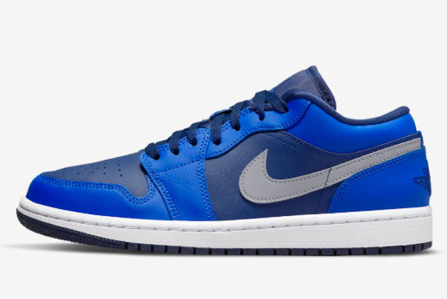 Air Jordan 1 Low Navy/Royal Blue-Silver - Limited Edition DC0774-400
