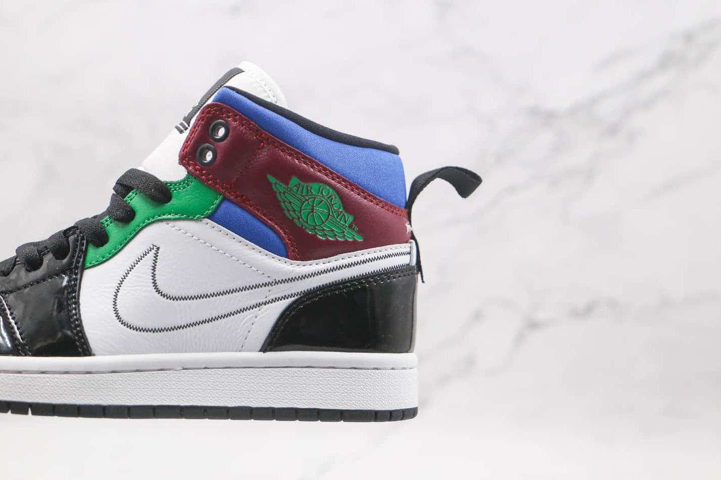 Air Jordan 1 Mid SE Black White Multi-Color DB5454-001 - Trendy Sneakers for Style Enthusiasts