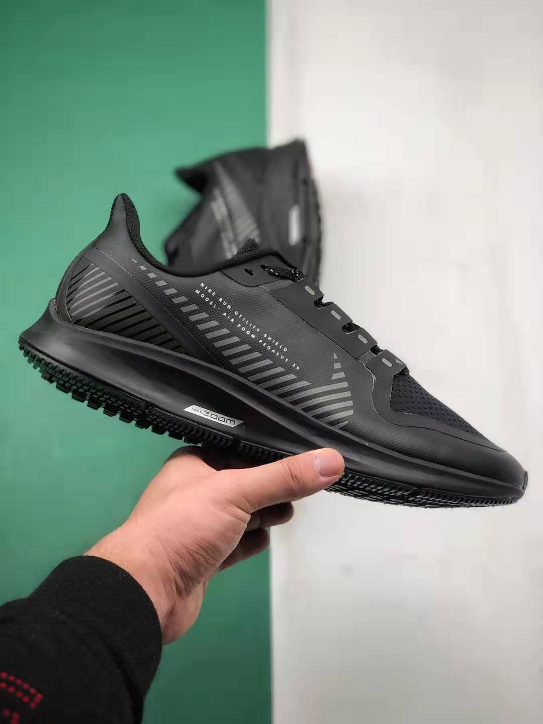 Nike Air Zoom Pegasus 36 Shield 'Black' AQ8005-001 - Ultimate Weather Protection for Runners Nike Air Zoom Pegasus 36 Shield 'Black' AQ8005-001 - Ultimate Weather Protection for Runners