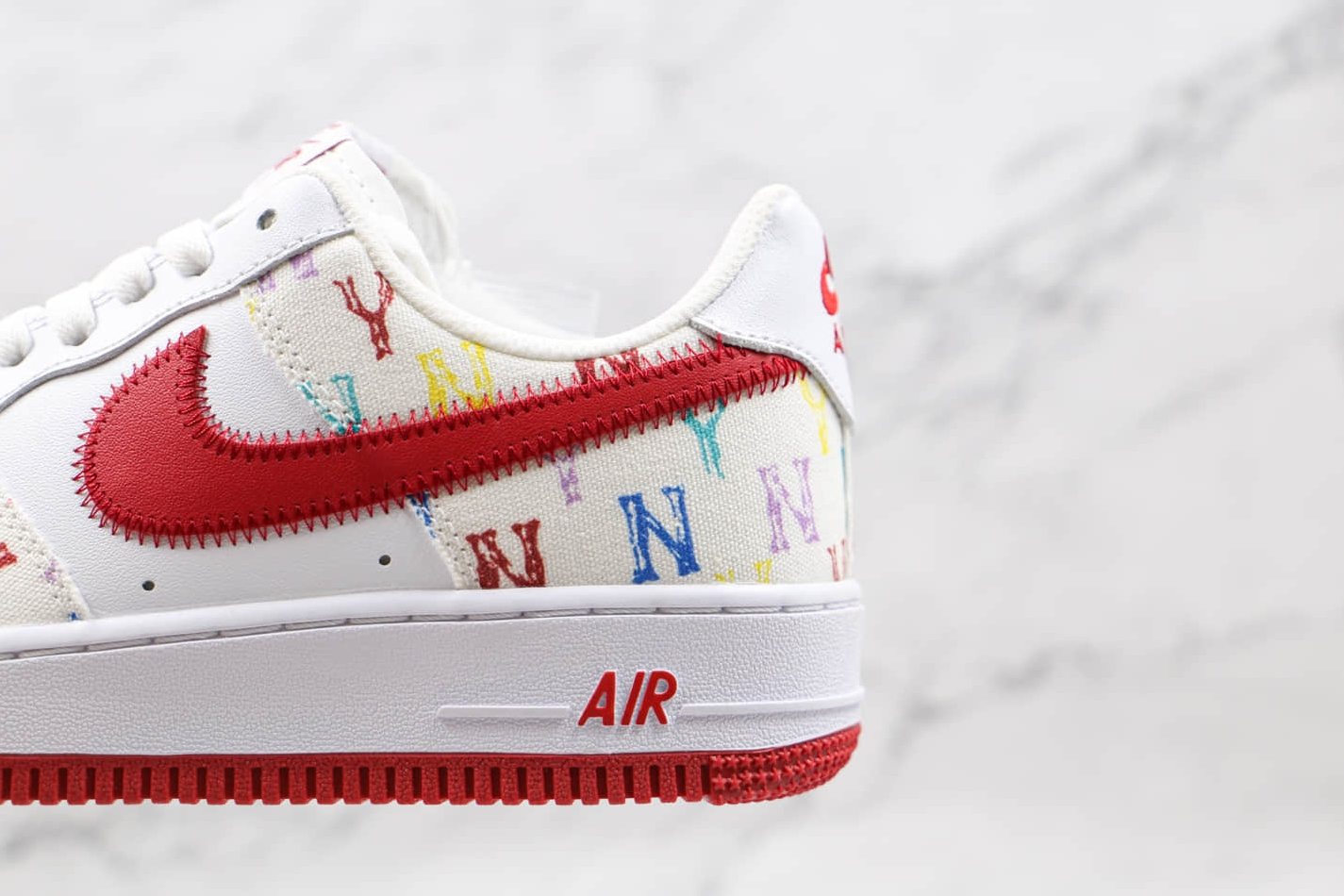 Nike Air Force 1 07 Low MLB White Red Multi-Color 315122-443 - Authentic Nike Sneakers for Sale