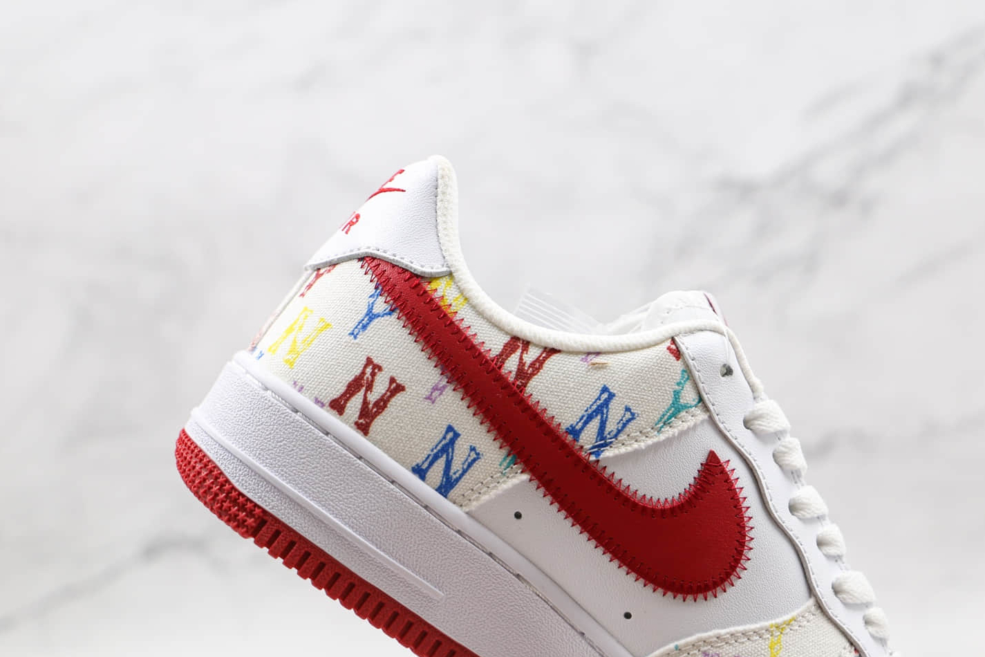 Nike Air Force 1 07 Low MLB White Red Multi-Color 315122-443 - Authentic Nike Sneakers for Sale