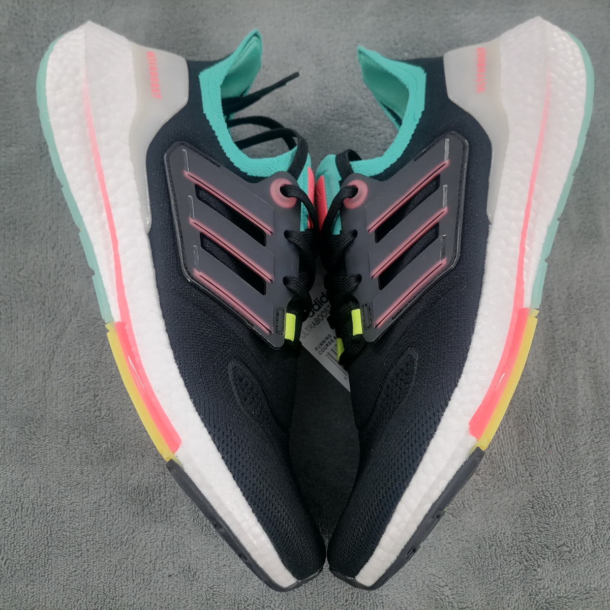 Adidas Ultra Boost 22 Black Turbo Mint Rust GX5497 – Sleek & Stylish Footwear Adidas Ultra Boost 22 Black Turbo Mint Rust GX5497 – Sleek & Stylish Footwear