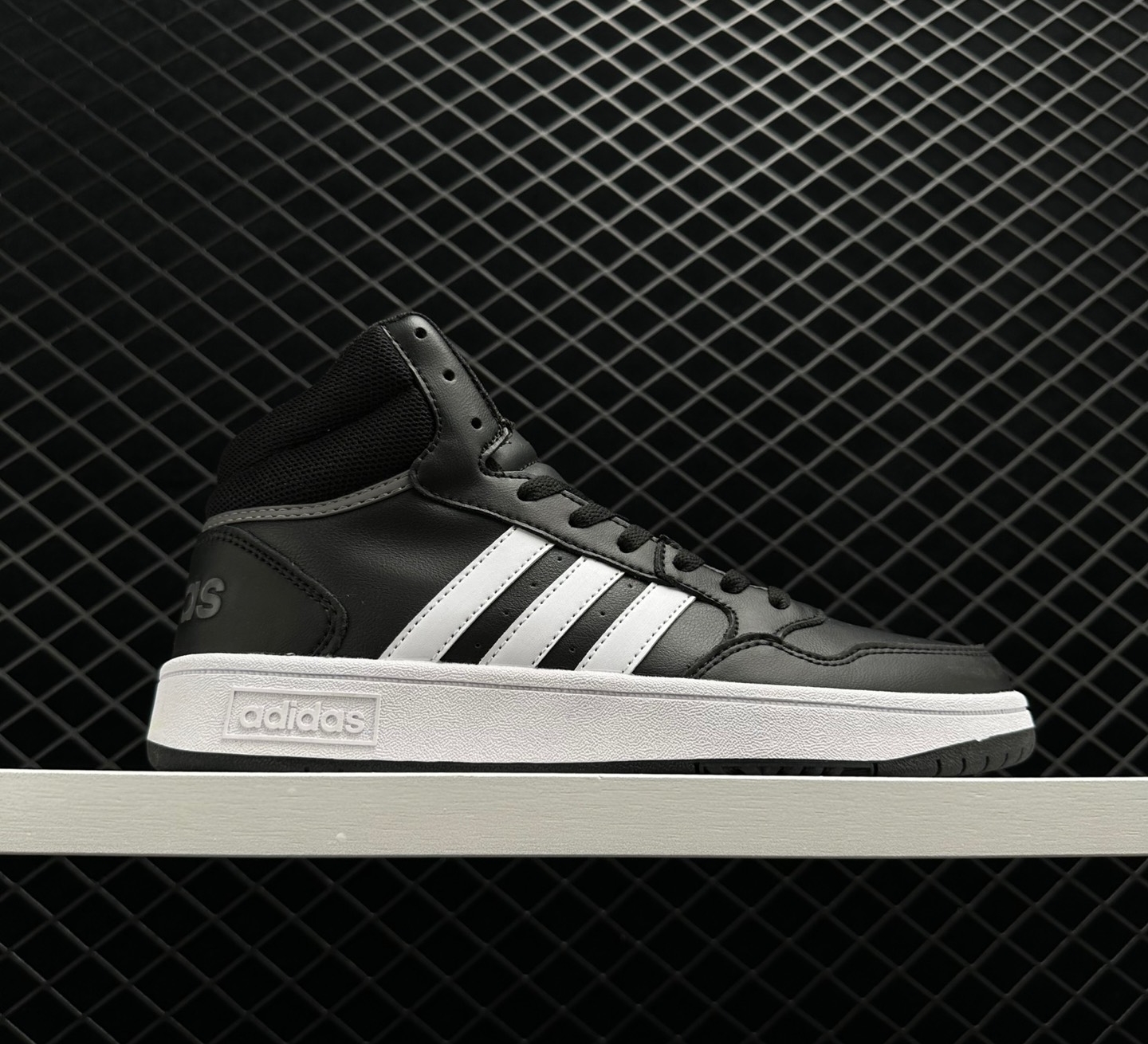 Adidas Hoops 3.0 Mid Classic Vintage Shoes 'Core Black' - Stylish Retro Footwear