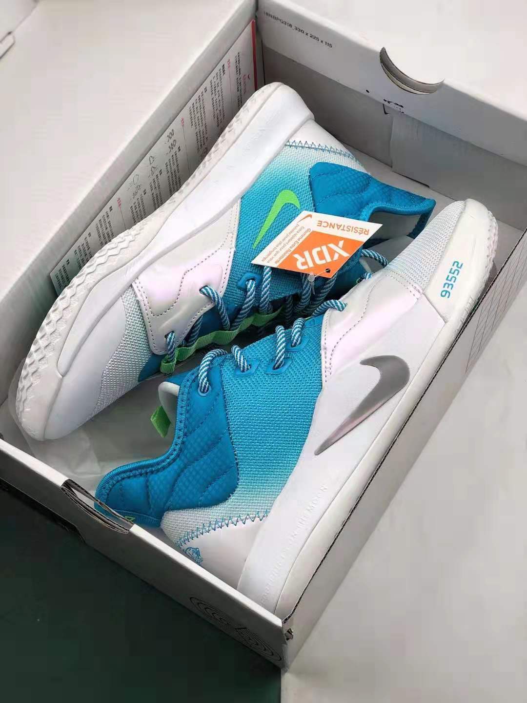 Nike PG 3 Lure Mid Tops | Lightweight Blue White Gradient | Non-Slip AO2608-005 Nike PG 3 Lure Mid Tops | Lightweight Blue White Gradient | Non-Slip AO2608-005