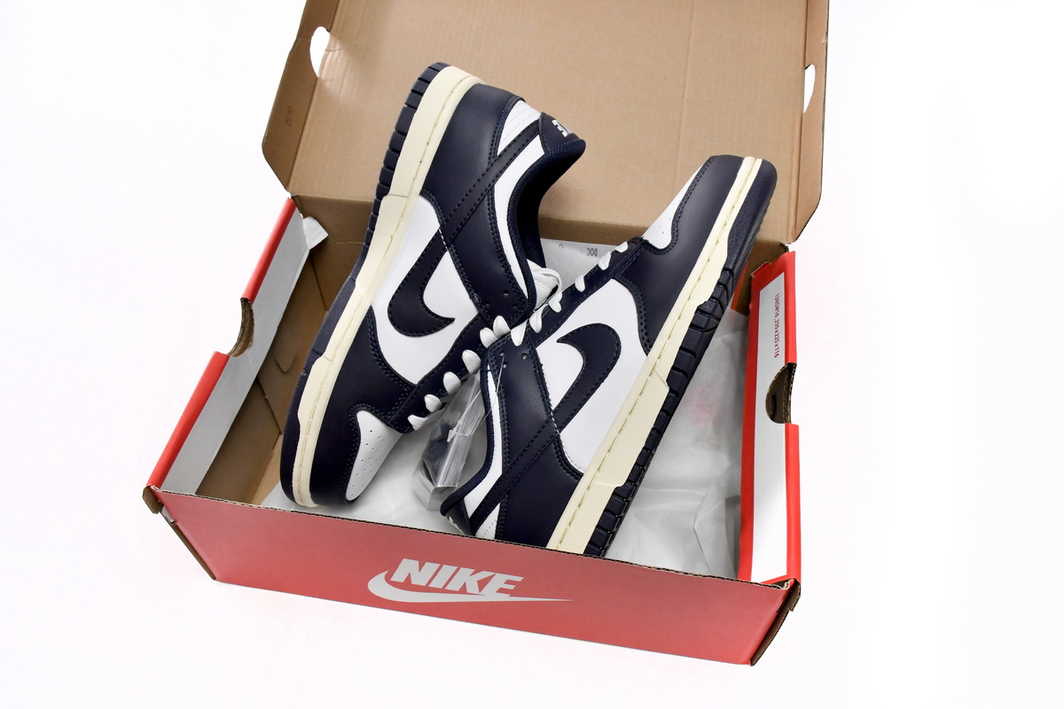 Nike Dunk Low Vintage Navy DD1503-115 - Classic Retro Style Sneakers