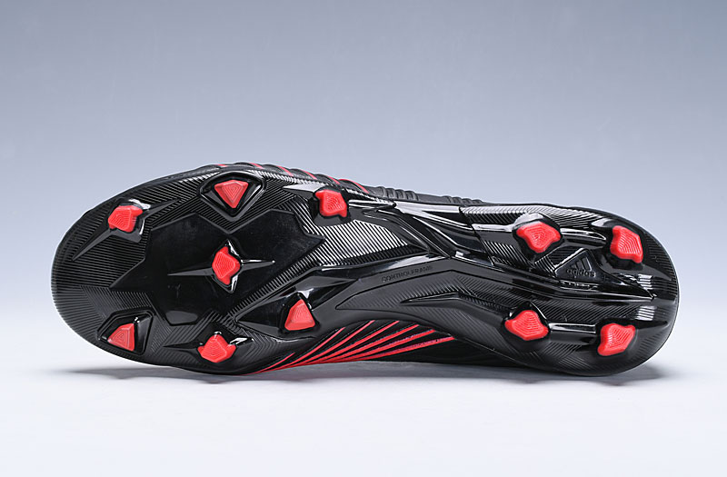 Adidas Predator 19.1 FG Black Active Red Soccer Cleats Adidas Predator 19.1 FG Black Active Red Soccer Cleats