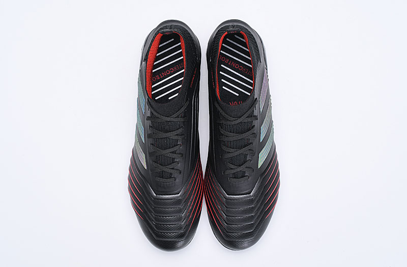 Adidas Predator 19.1 FG Black Active Red Soccer Cleats Adidas Predator 19.1 FG Black Active Red Soccer Cleats