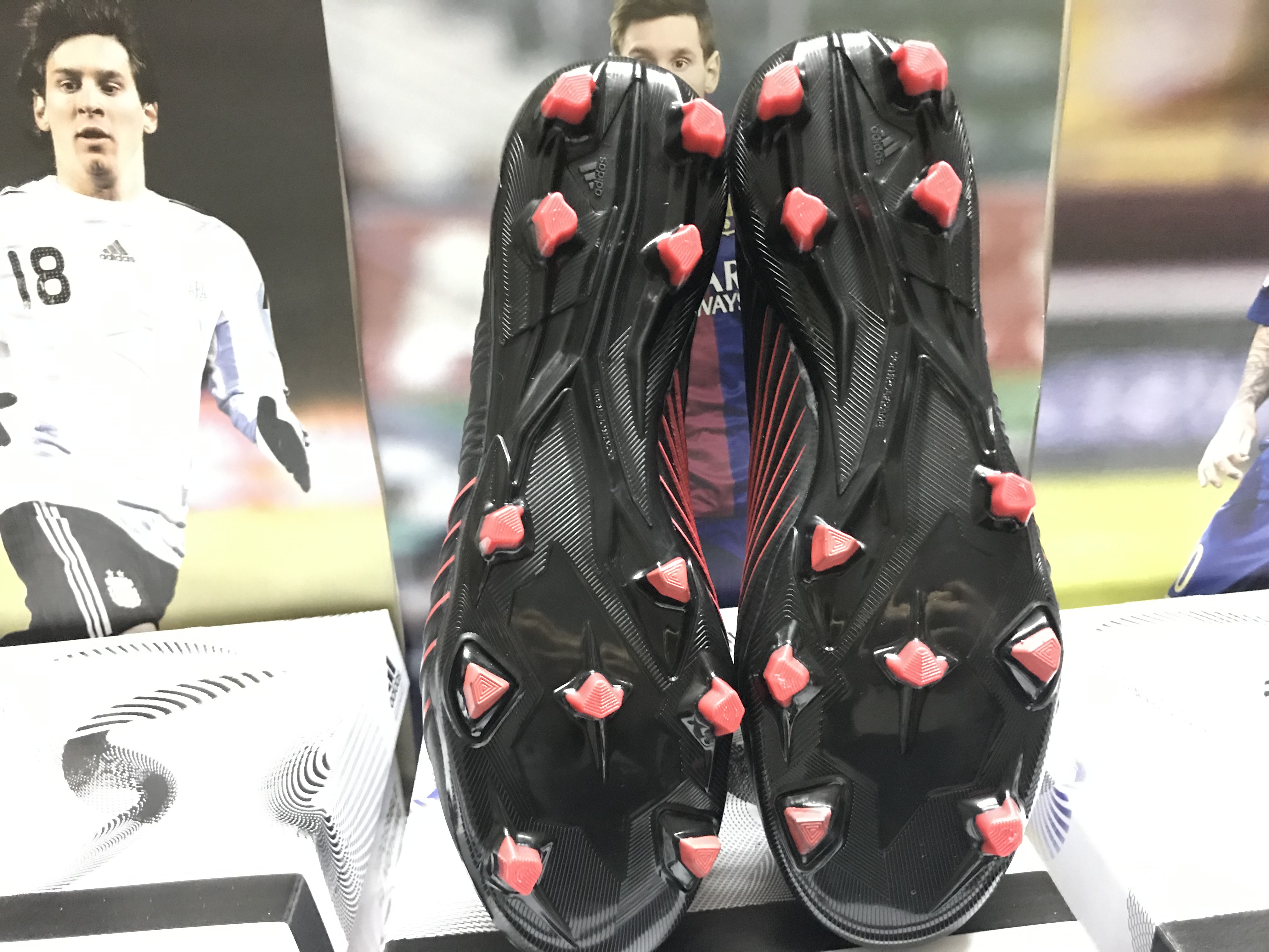 Adidas Predator 19.1 FG Black Active Red Soccer Cleats Adidas Predator 19.1 FG Black Active Red Soccer Cleats