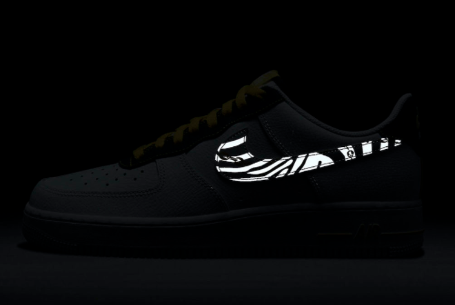 Nike Air Force 1 Low Reflective Zebra Swooshes Gold Links DH5284-100 - Shop Now! Nike Air Force 1 Low Reflective Zebra Swooshes Gold Links DH5284-100 - Shop Now!