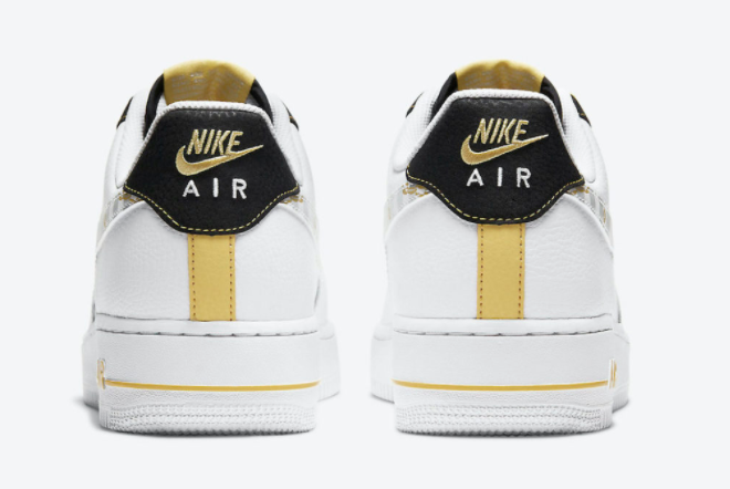 Nike Air Force 1 Low Reflective Zebra Swooshes Gold Links DH5284-100 - Shop Now! Nike Air Force 1 Low Reflective Zebra Swooshes Gold Links DH5284-100 - Shop Now!
