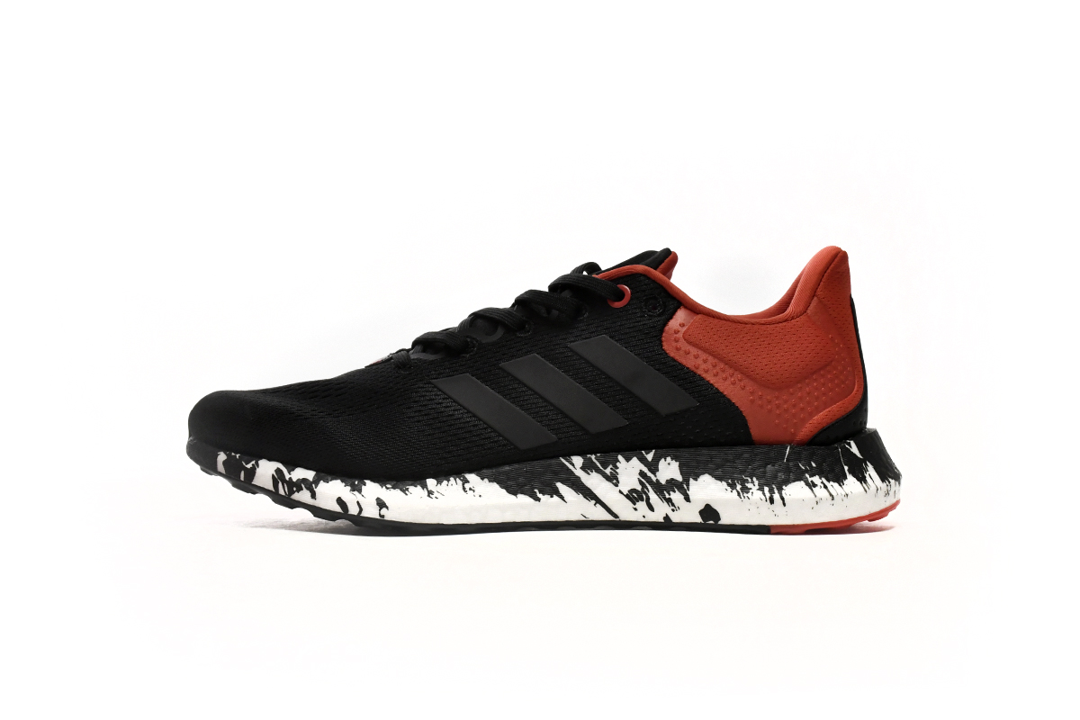 Adidas PureBoost 21 Core Black Grey Six Vivid Red - GV7702 | Shop Now