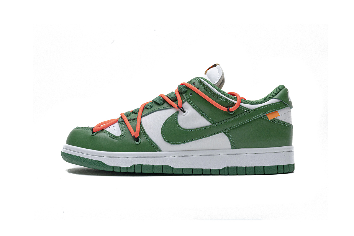 Off-White x Nike SB Dunk Low Pine Green White CT0856-100 | Limited Edition Collaboration Sneakers