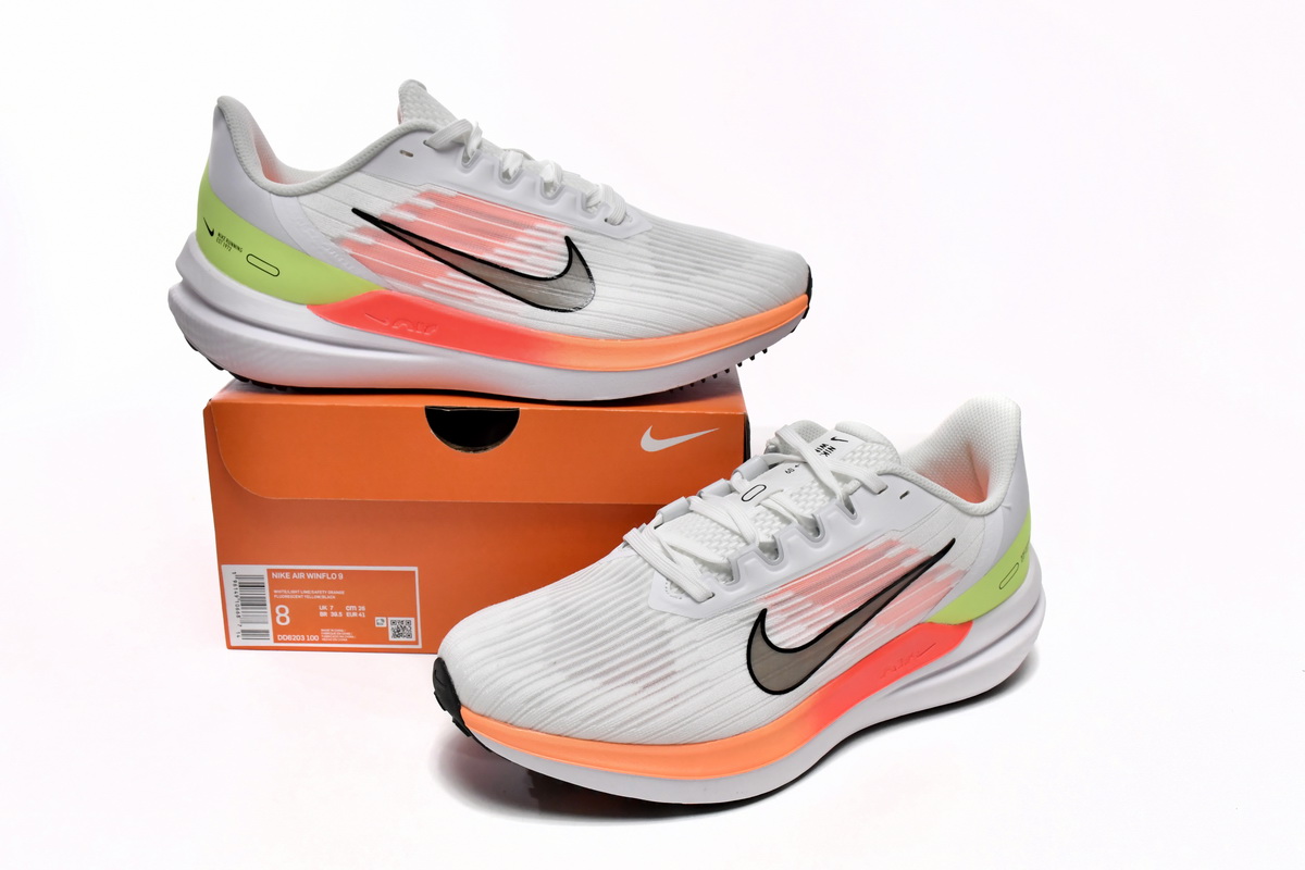 Nike Air Winflo 9 'Pure Platinum Total Orange' DD6203-100 | Superior comfort and style Nike Air Winflo 9 'Pure Platinum Total Orange' DD6203-100 | Superior comfort and style