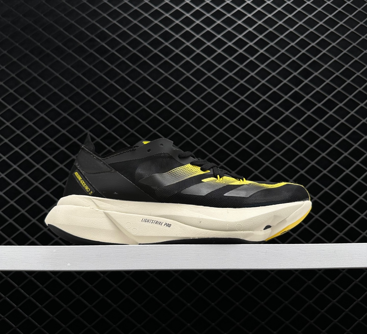 Adidas Adizero Adios Pro 3 - Black Yellow: Ultra-light Performance Running Shoe
