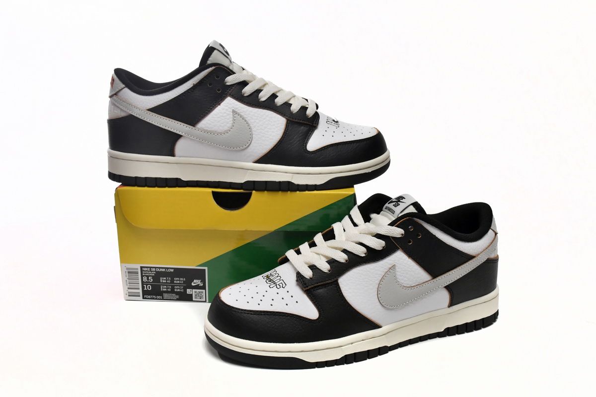 HUF x Nike SB Dunk Low San Francisco Black White Orange FD8775-001 HUF x Nike SB Dunk Low San Francisco Black White Orange FD8775-001