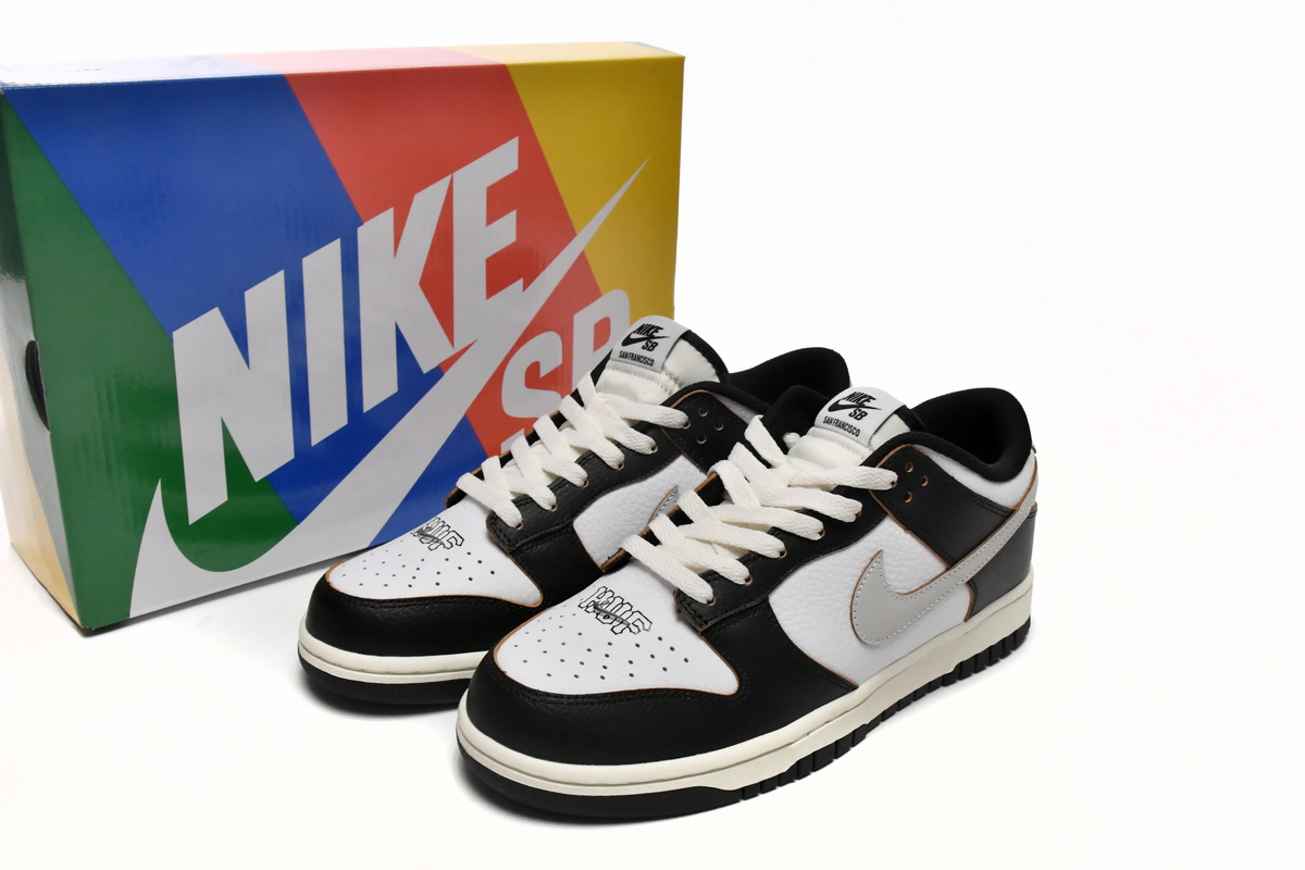HUF x Nike SB Dunk Low San Francisco Black White Orange FD8775-001 HUF x Nike SB Dunk Low San Francisco Black White Orange FD8775-001