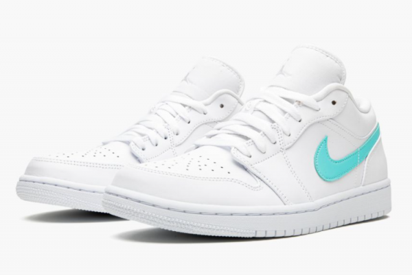 Air Jordan 1 Low White Multi-Color Swoosh CW7033-100 | Stylish Low Top Sneakers