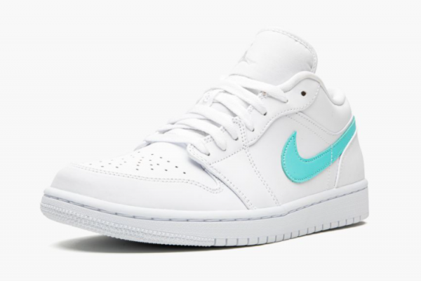 Air Jordan 1 Low White Multi-Color Swoosh CW7033-100 | Stylish Low Top Sneakers
