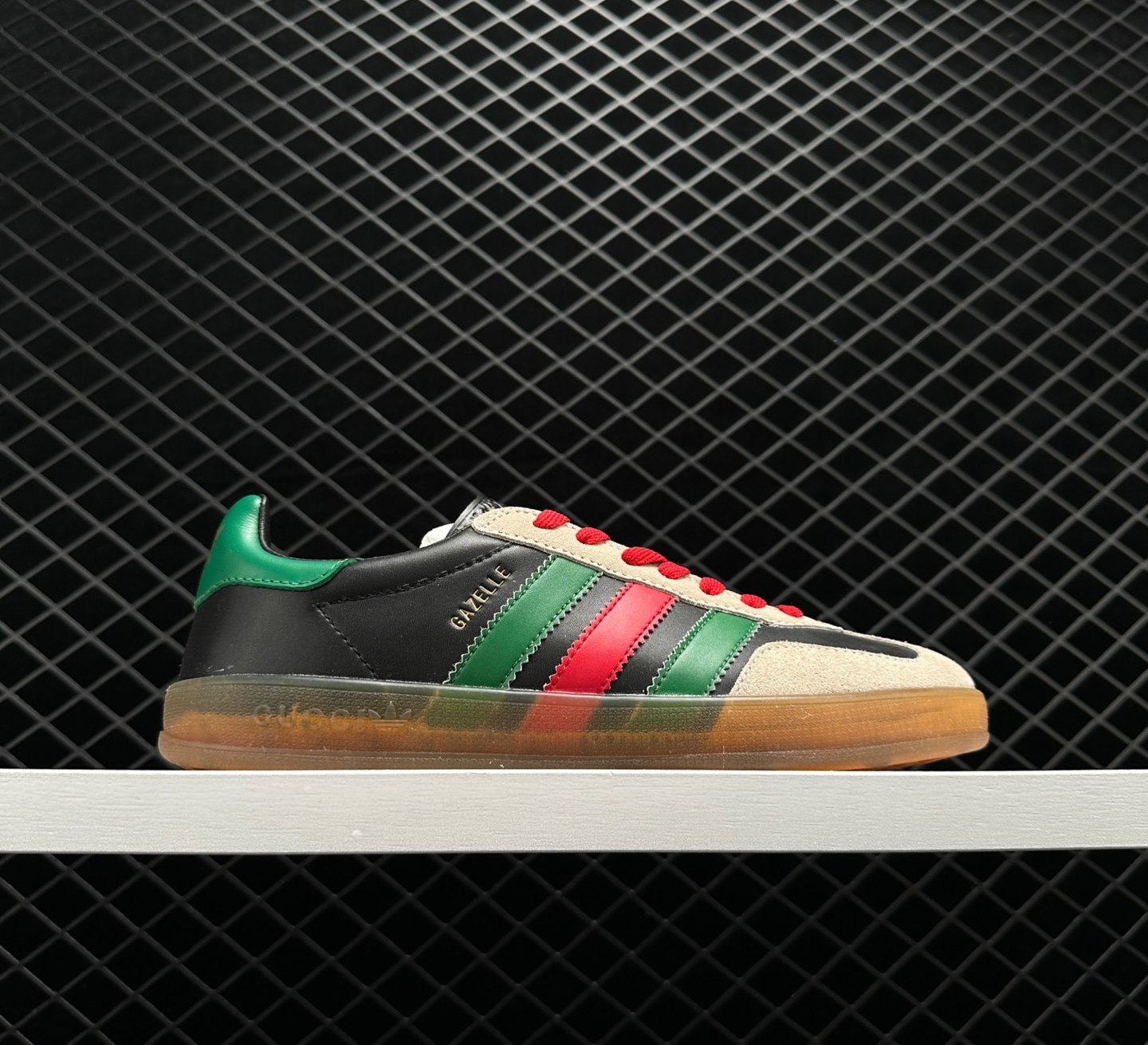Adidas x Gucci Gazelle 'Black Green Red' 726487 AAA43 9549 - Stylish Collaboration for Sneaker Enthusiasts