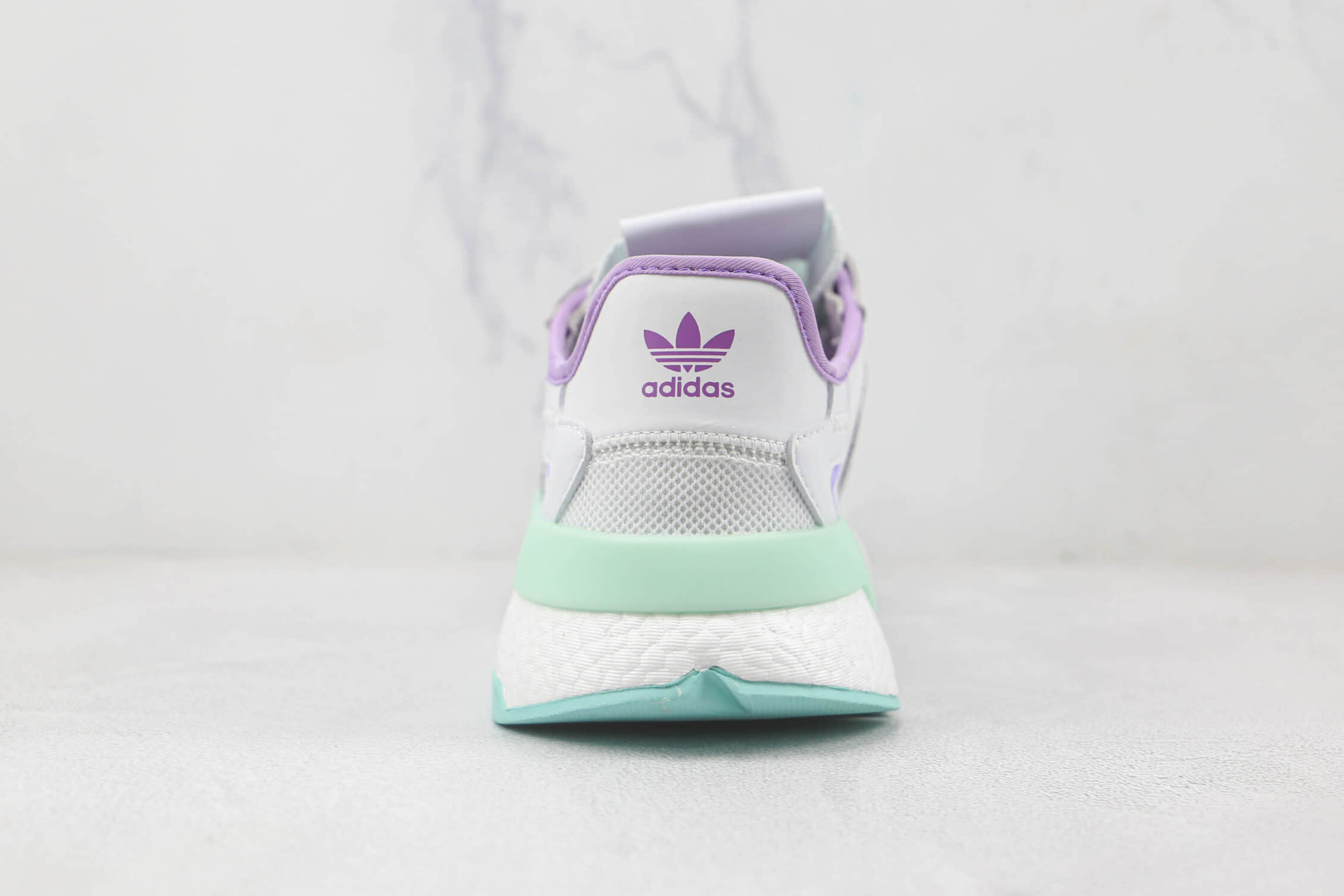 Adidas Nite Jogger Boost Cloud White Green Purple FW6702 - Stylish and Comfortable Sneakers Adidas Nite Jogger Boost Cloud White Green Purple FW6702 - Stylish and Comfortable Sneakers