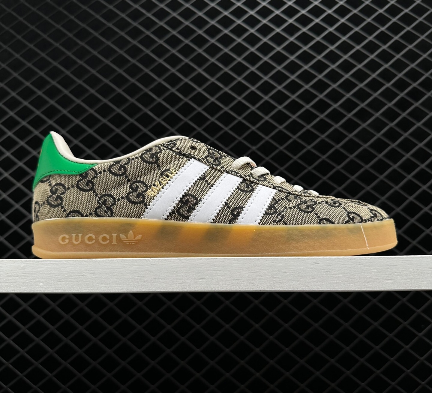 Adidas x Gucci Gazelle Beige GG Monogram IE2262 - Shop High-end Designer Footwear