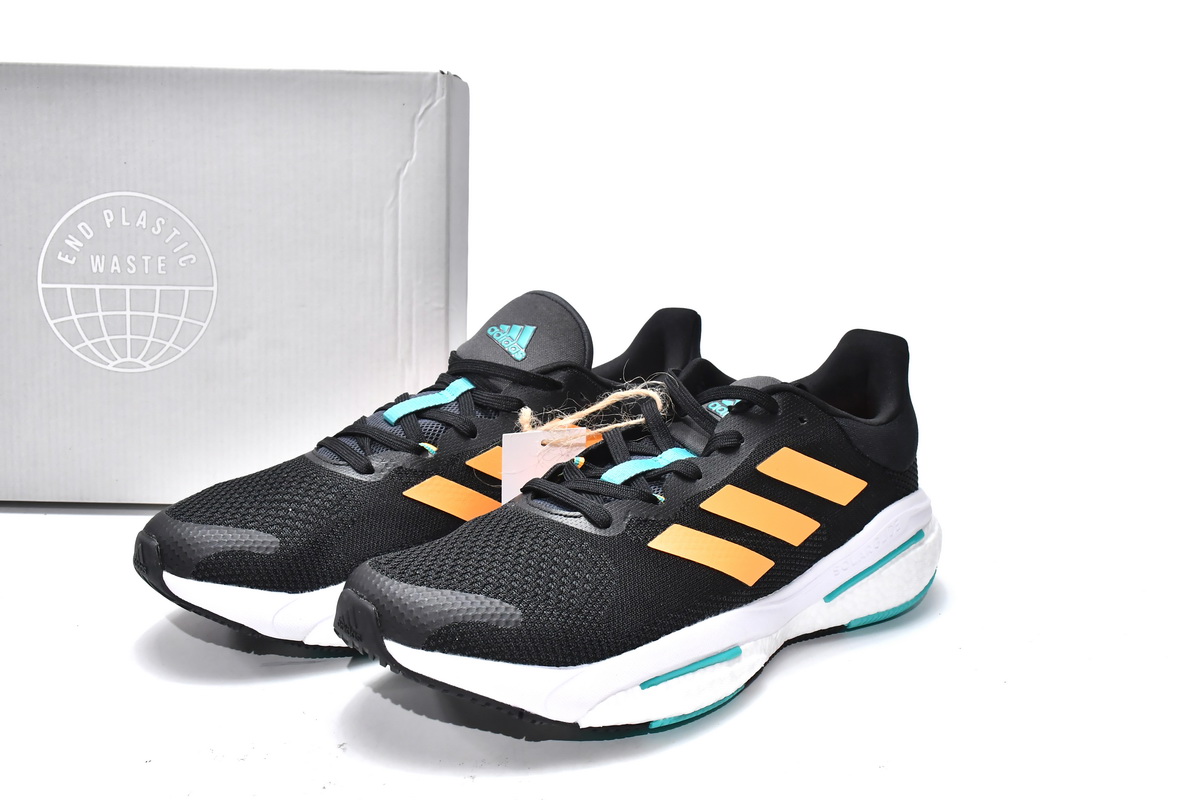 Adidas Solarglide 5 Black Flash Orange Mint Rush GX5469 - Lightweight Performance Running Shoes Adidas Solarglide 5 Black Flash Orange Mint Rush GX5469 - Lightweight Performance Running Shoes