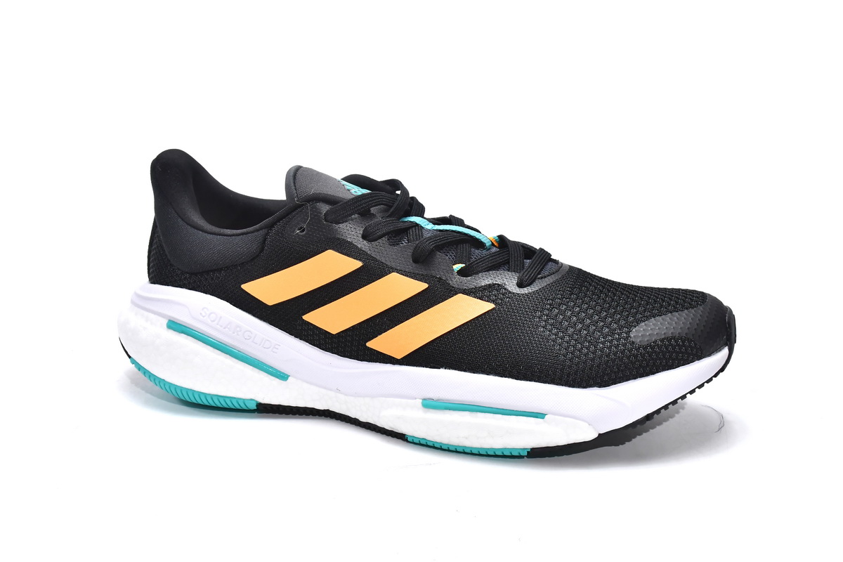 Adidas Solarglide 5 Black Flash Orange Mint Rush GX5469 - Lightweight Performance Running Shoes Adidas Solarglide 5 Black Flash Orange Mint Rush GX5469 - Lightweight Performance Running Shoes