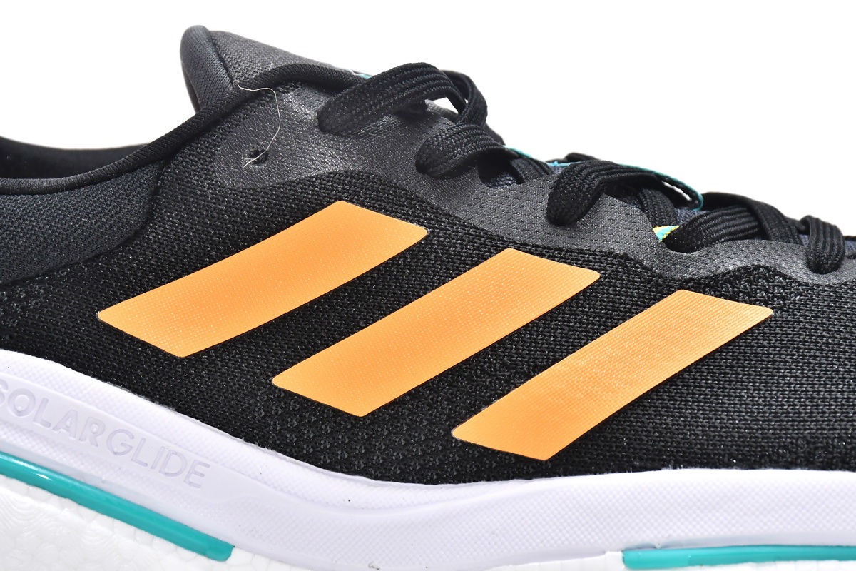 Adidas Solarglide 5 Black Flash Orange Mint Rush GX5469 - Lightweight Performance Running Shoes Adidas Solarglide 5 Black Flash Orange Mint Rush GX5469 - Lightweight Performance Running Shoes