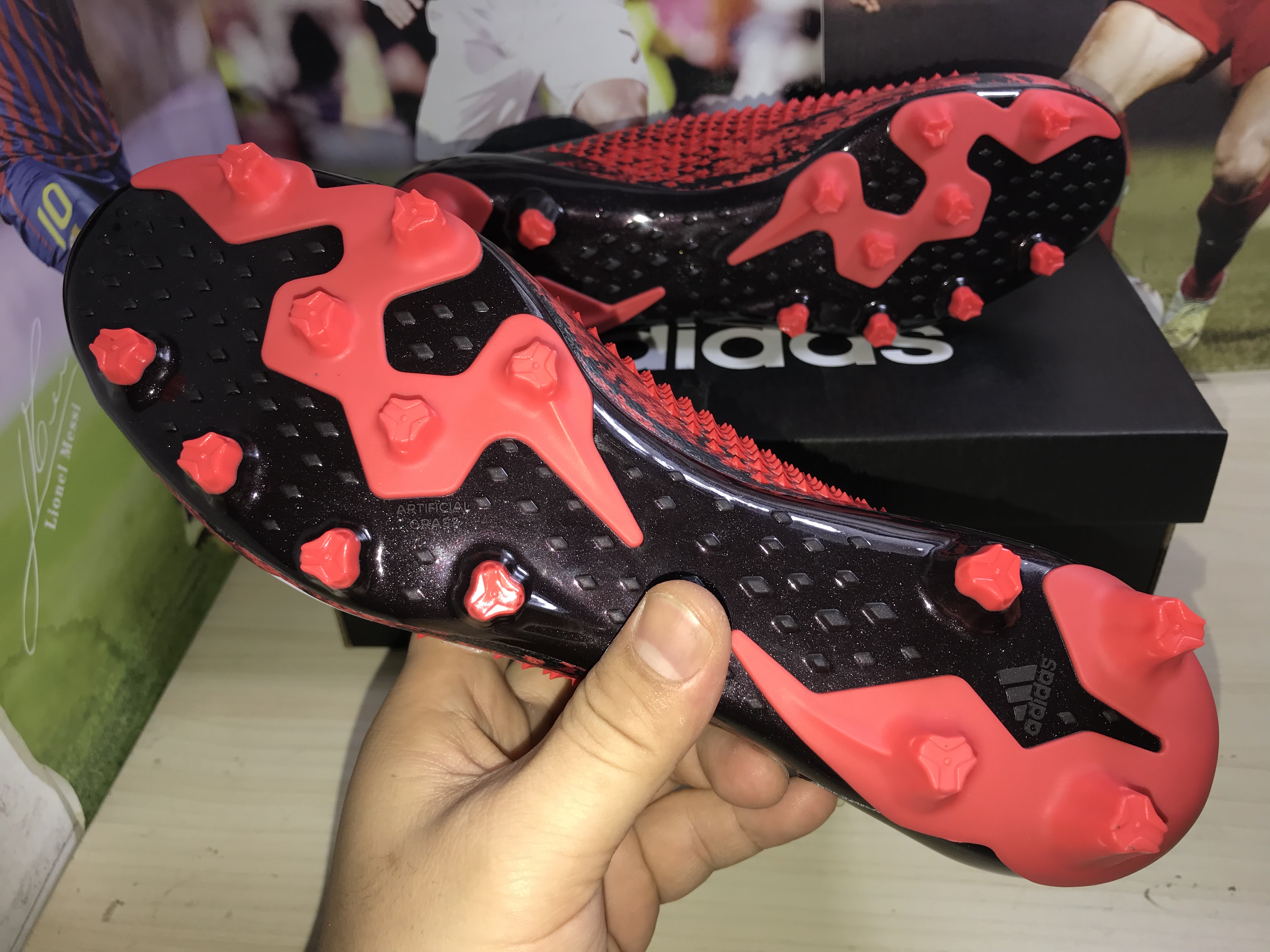 Adidas Predator Mutator 20+ Ag Black White Red Football Shoes - FV3193