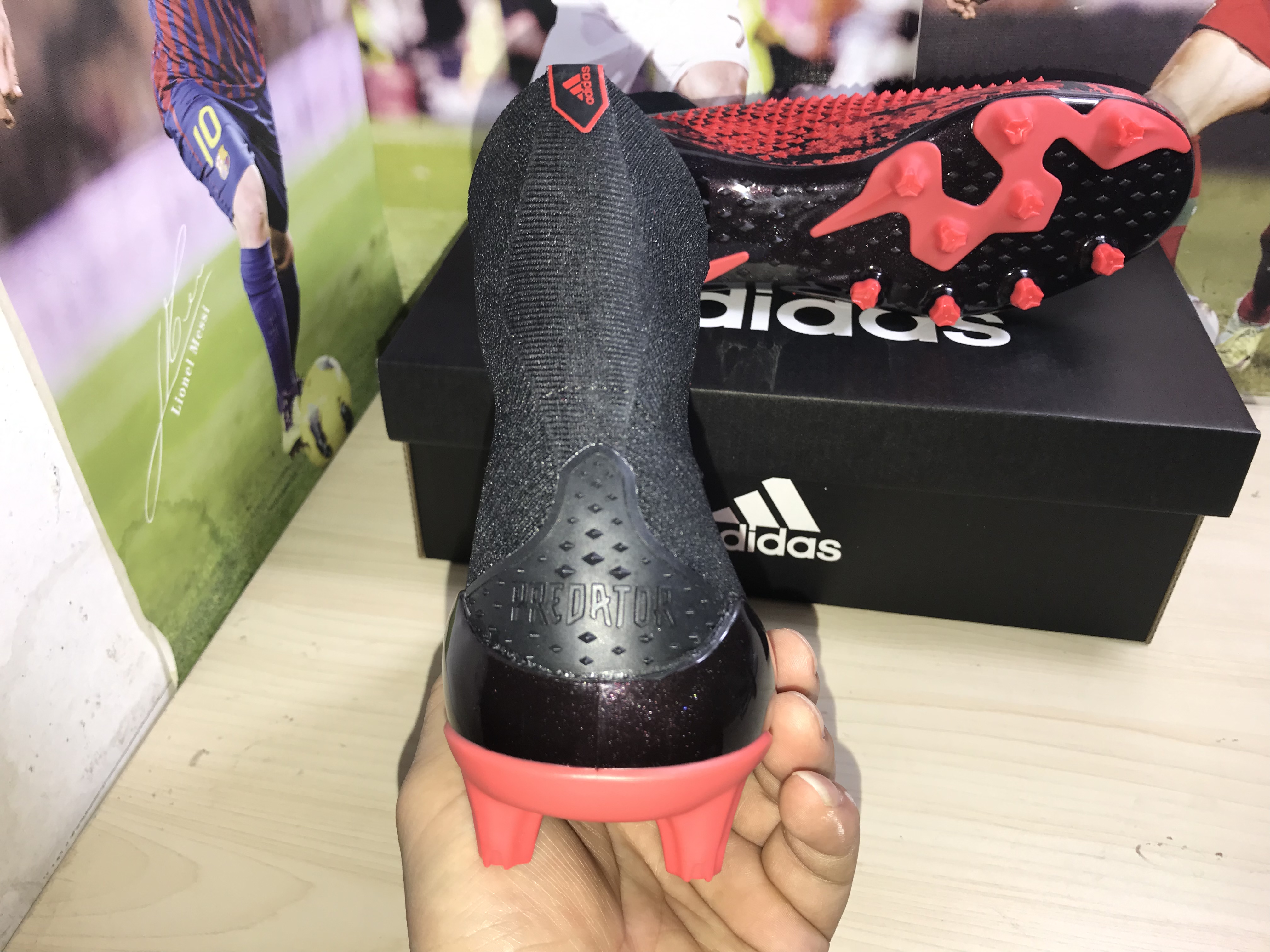 Adidas Predator Mutator 20+ Ag Black White Red Football Shoes - FV3193