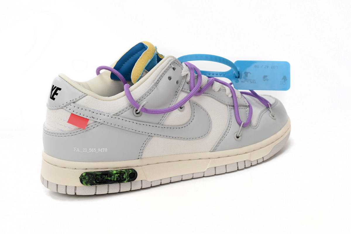 Nike Off-White X Dunk Low 'Lot 47 Of 50' DM1602-125 - Limited Edition Stylish Athletic Sneakers Nike Off-White X Dunk Low 'Lot 47 Of 50' DM1602-125 - Limited Edition Stylish Athletic Sneakers