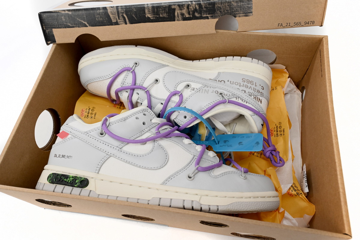 Nike Off-White X Dunk Low 'Lot 47 Of 50' DM1602-125 - Limited Edition Stylish Athletic Sneakers Nike Off-White X Dunk Low 'Lot 47 Of 50' DM1602-125 - Limited Edition Stylish Athletic Sneakers