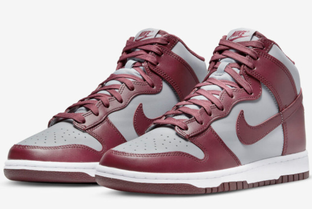 Nike Dunk High 'Dark Beetroot' Sneakers - Dark Beetroot/Dark Beetroot-Wolf Grey Nike Dunk High 'Dark Beetroot' Sneakers - Dark Beetroot/Dark Beetroot-Wolf Grey