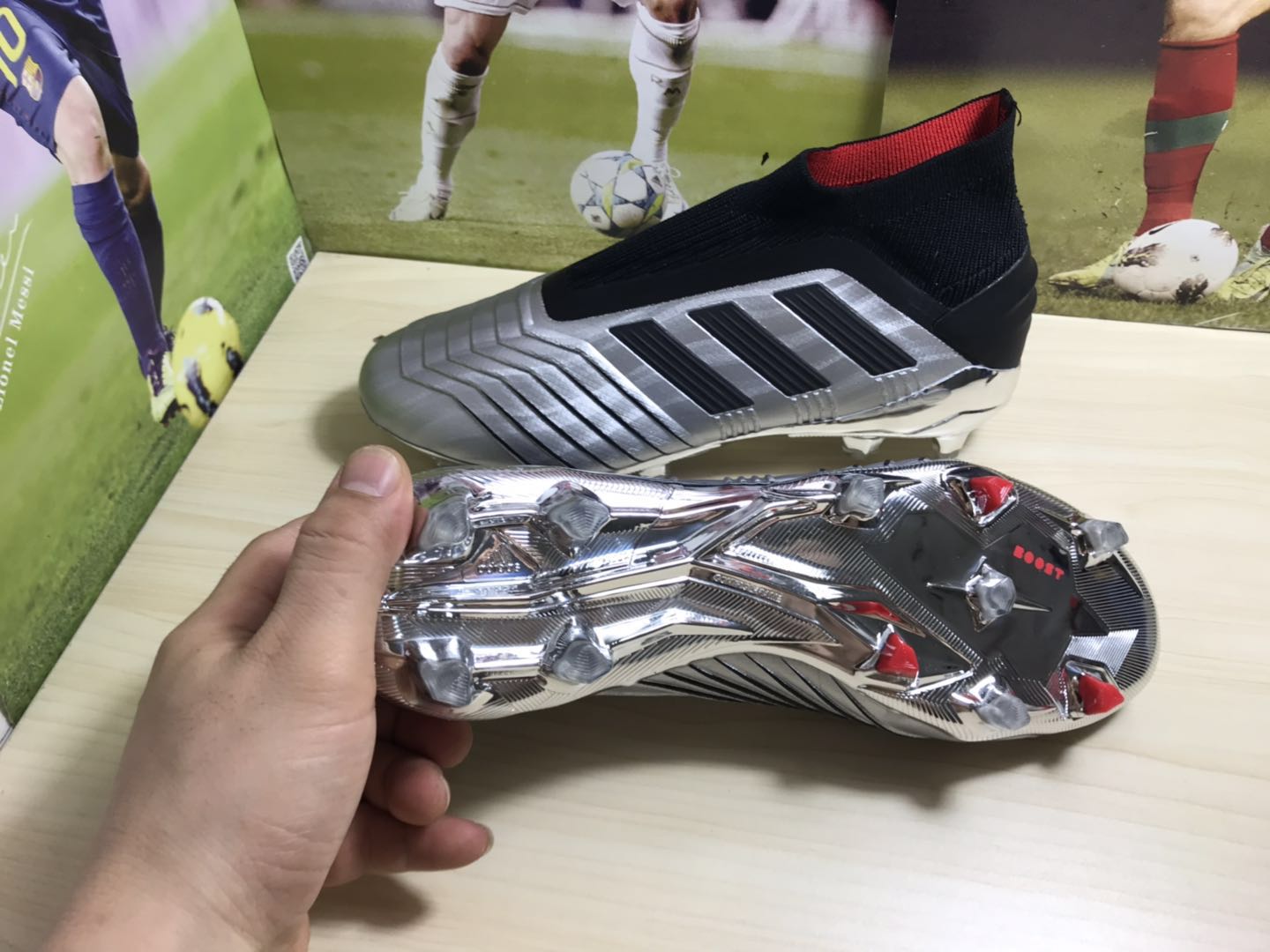 Adidas Predator 19+ FG Silver Metallic F35611 - Top Performance Football Boots Adidas Predator 19+ FG Silver Metallic F35611 - Top Performance Football Boots