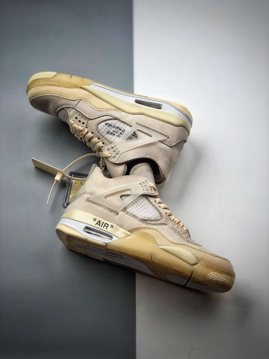Off-White x Air Jordan 4 SP 'Sail' Sneakers - Limited Edition! Off-White x Air Jordan 4 SP 'Sail' Sneakers - Limited Edition!