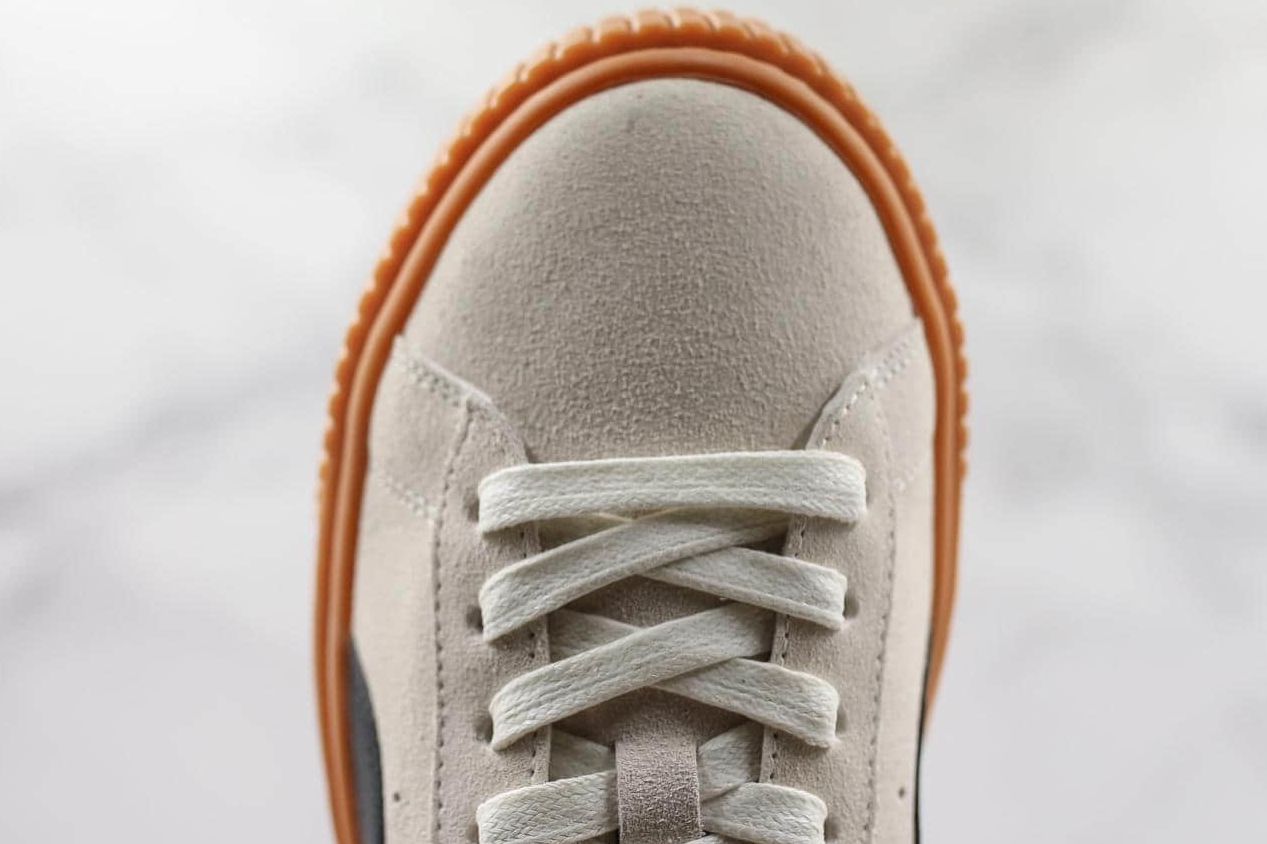 Puma Suede Platform Core in Whisper White & Black, 363559-01