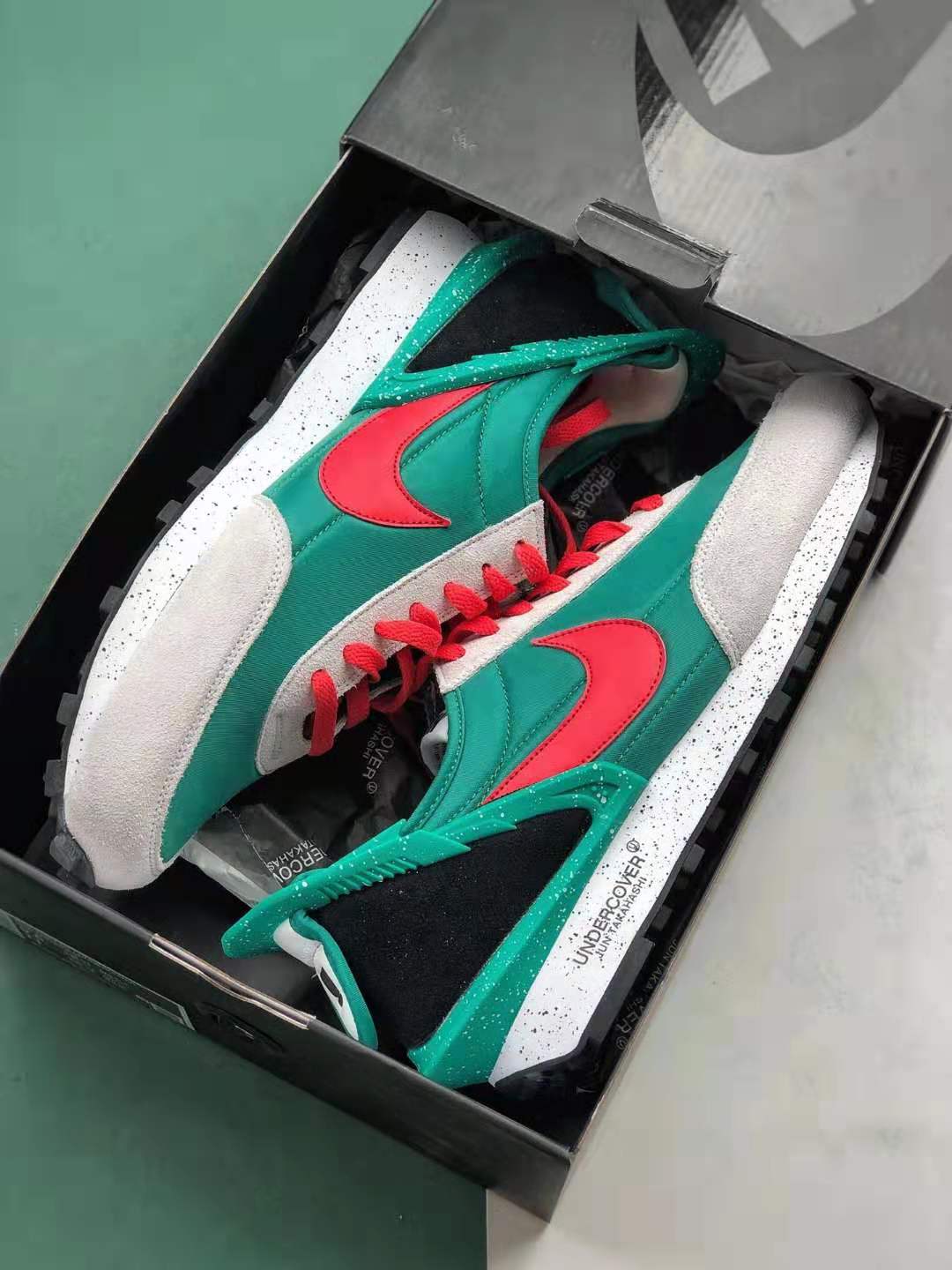 Undercover x Nike Waffle Racer Grass Green Grey Red - Limited Edition